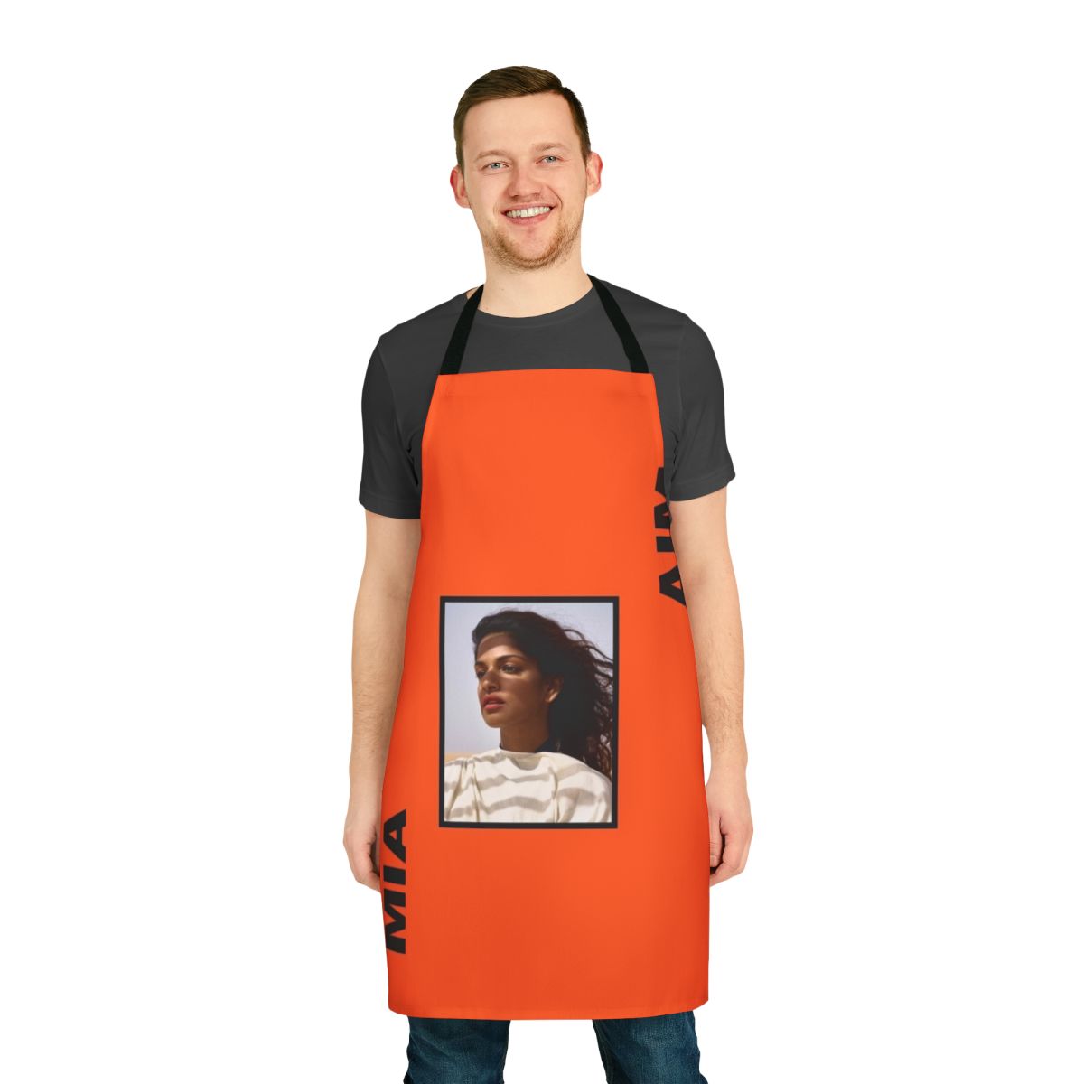 Mia Aim inspired kitchen apron with music and RnB design