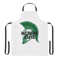 Michigan State-inspired apron with team colors and logo