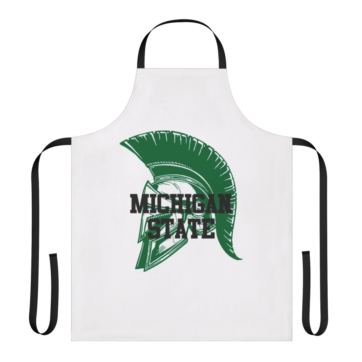 Michigan State-inspired apron with team colors and logo