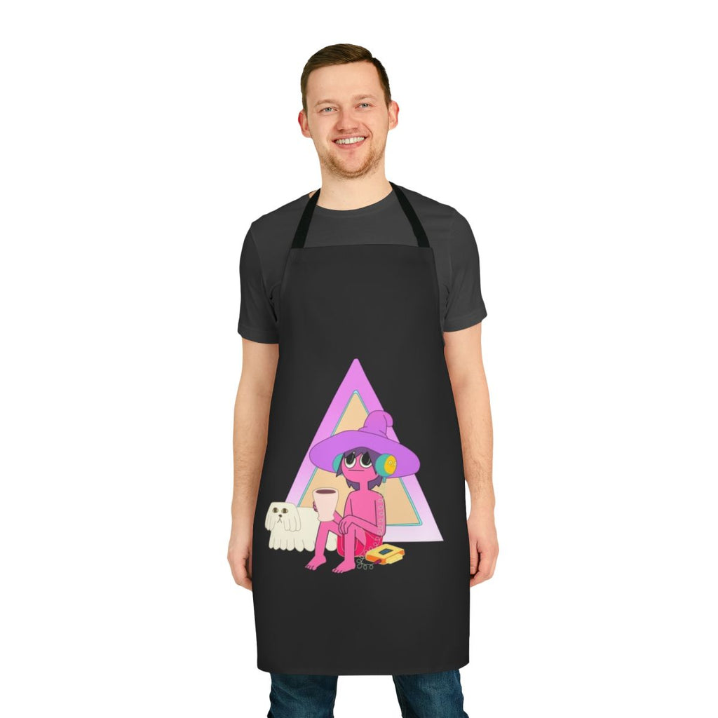 Midnight Gospel-inspired apron featuring Clancy the character