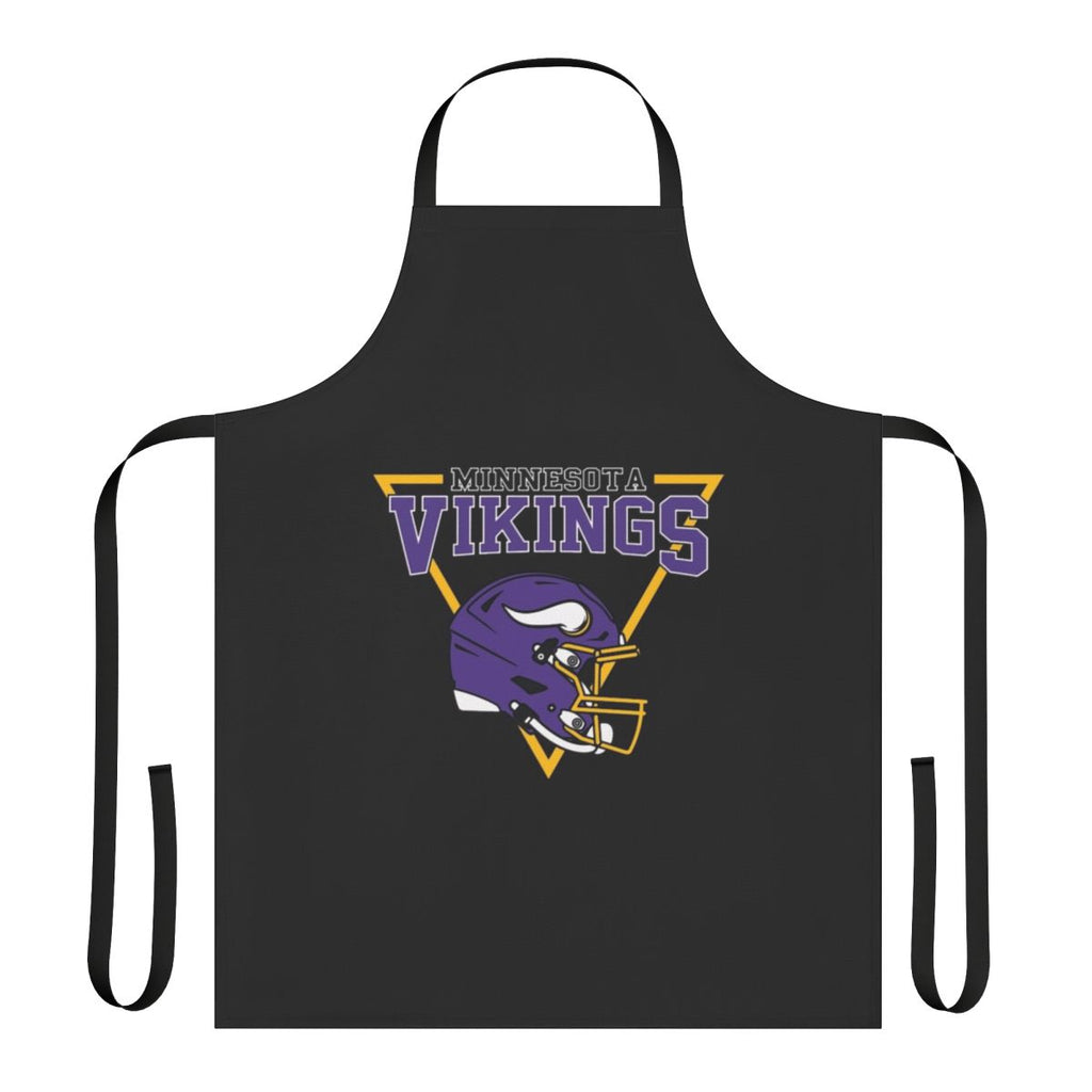 Minnesota Vikings-inspired apron featuring the team's logo and colors