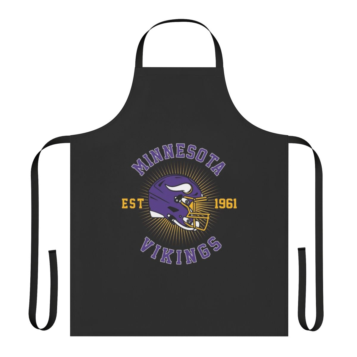 Minnesota Vikings-inspired apron with team colors and logo