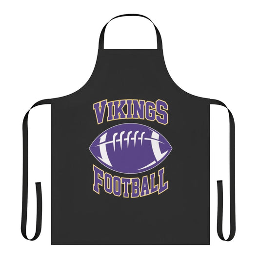 Minnesota Vikings-themed apron with football and team logos