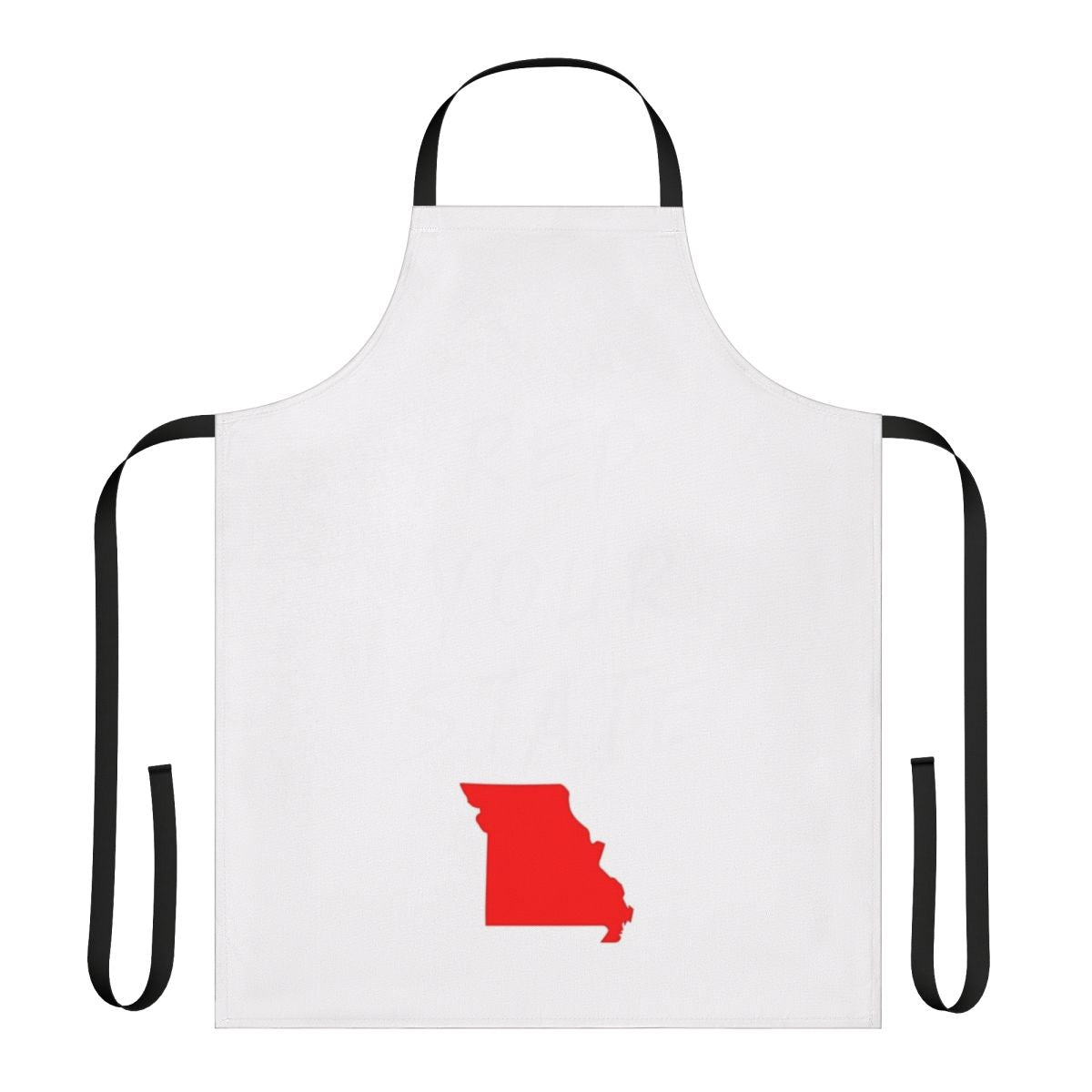 A durable, high-quality apron featuring the state of Missouri designed for cooking and baking enthusiasts.