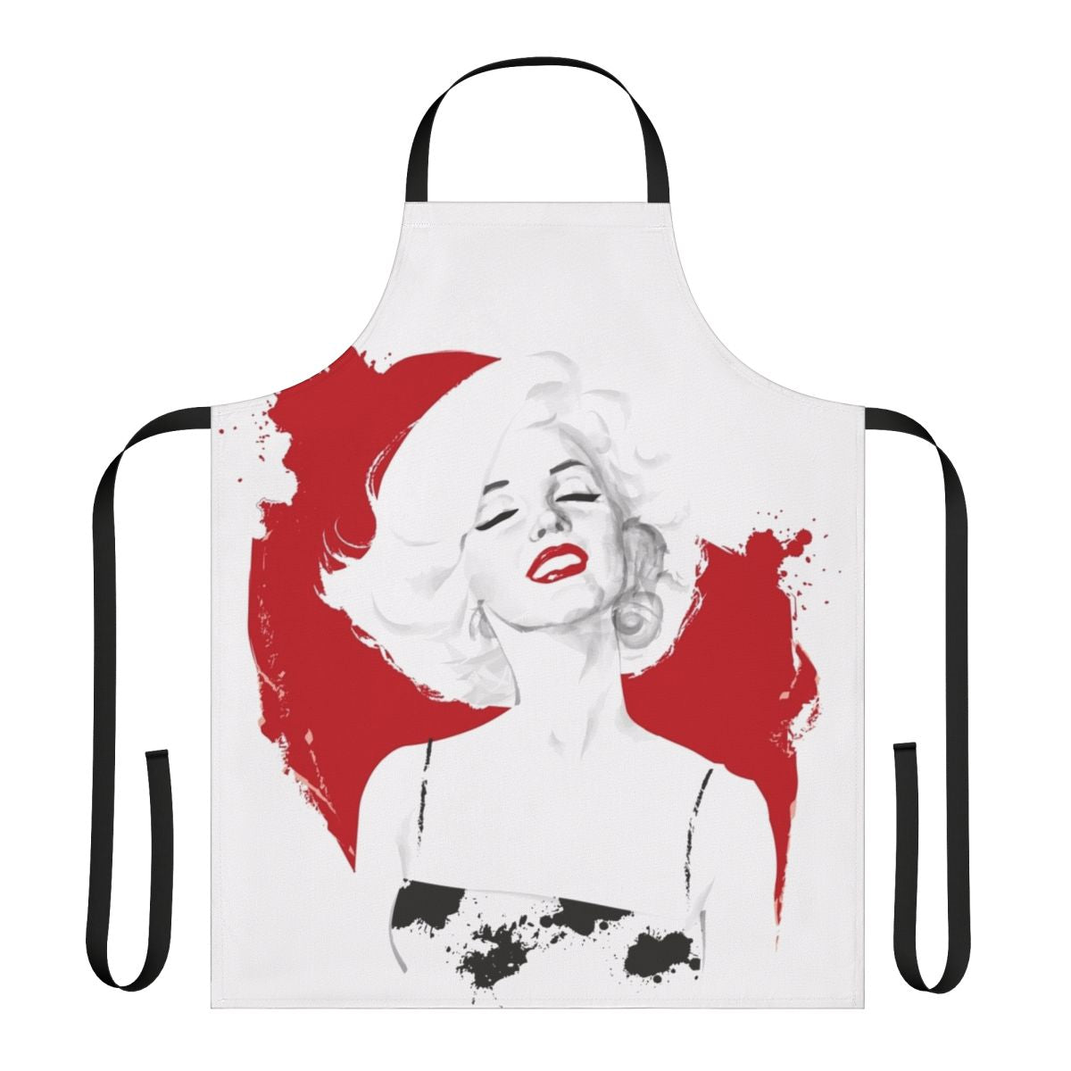 Stylish and practical MM-inspired apron, perfect for fans of classic Hollywood movies.