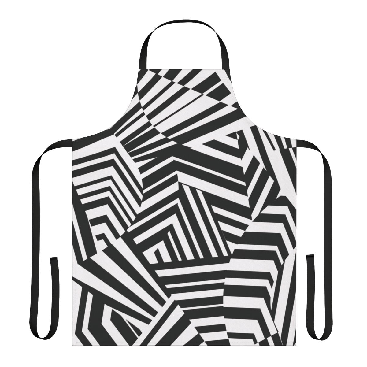 Modern minimalist dazzle camouflage pattern apron