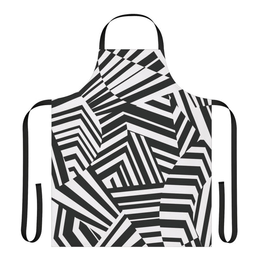 Modern minimalist dazzle camouflage pattern apron