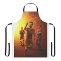 Illustrated apron featuring a portrait of Mohamed Salah, the famous Egyptian soccer player