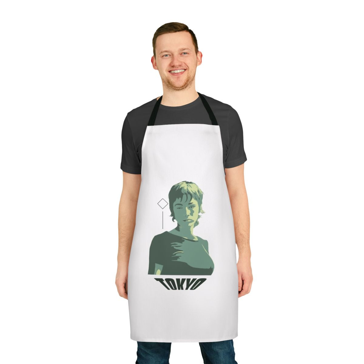 Apron featuring iconic imagery and characters from the acclaimed Netflix series "Money Heist"