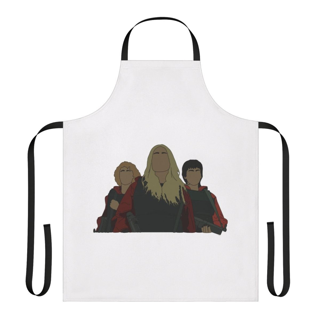 Money Heist Inspired Apron with Red Clown Mask Logo