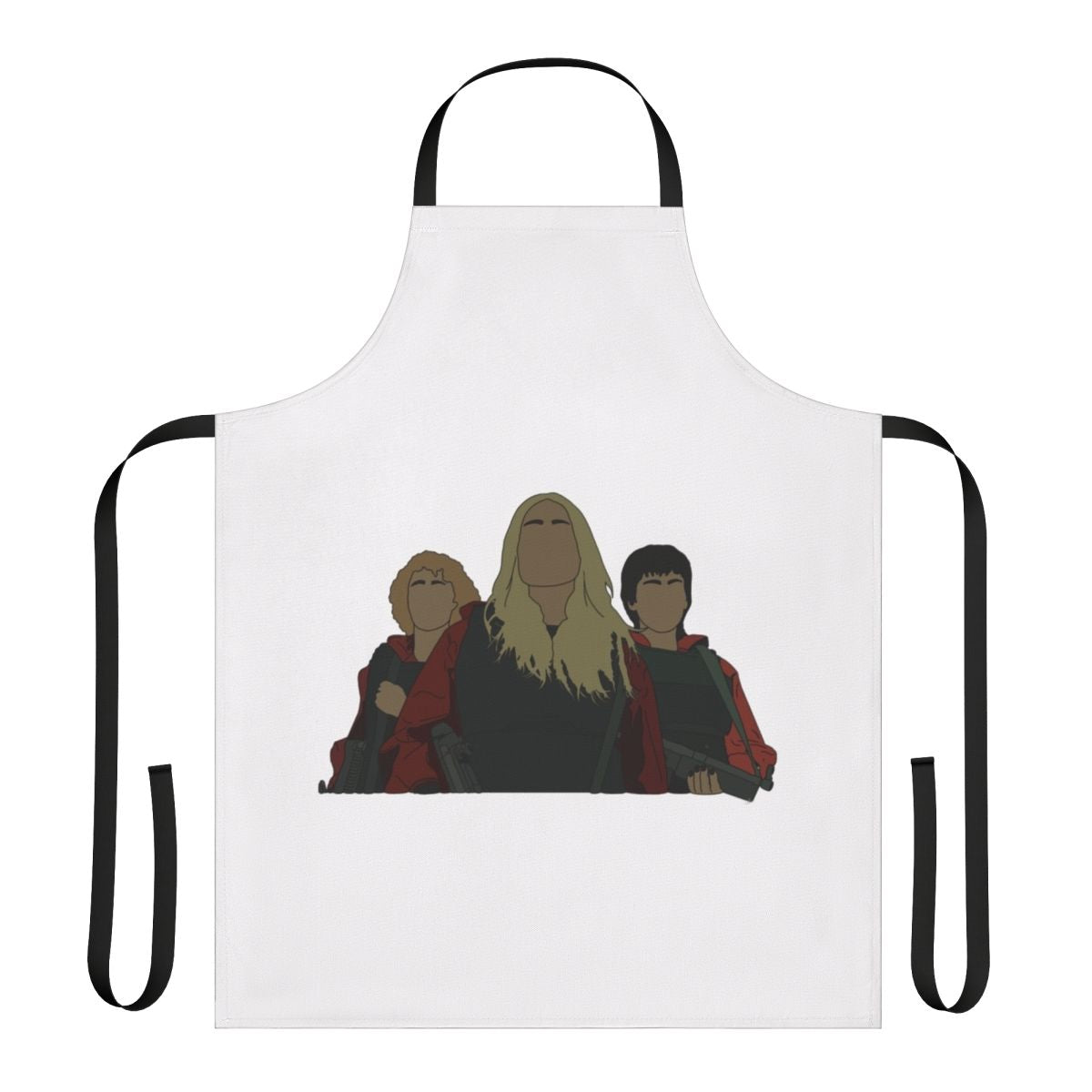 Money Heist Inspired Apron with Red Clown Mask Logo