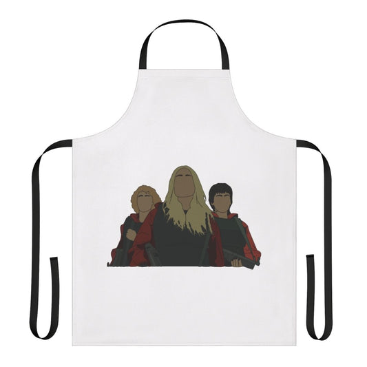 Money Heist Inspired Apron with Red Clown Mask Logo