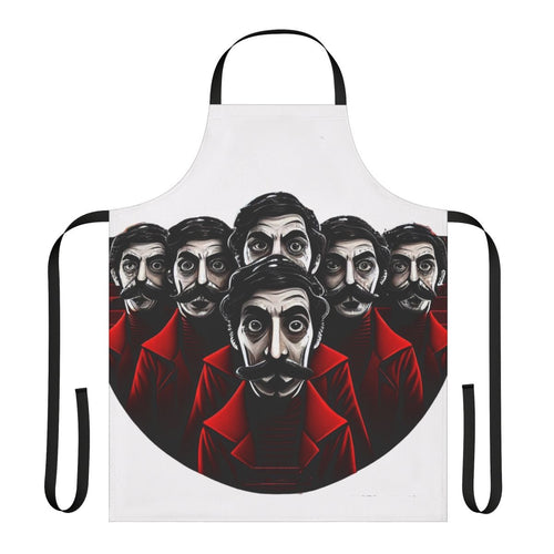 "Money Heist Themed Apron with Cast Characters"