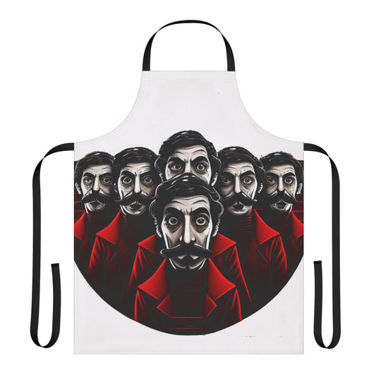 "Money Heist Themed Apron with Cast Characters"