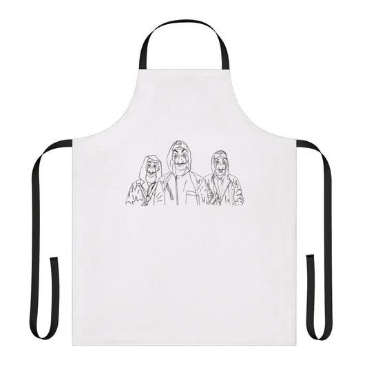 Money Heist Themed Apron with Red Jumpsuit Design