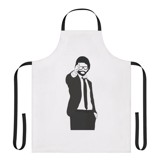 Money Heist inspired apron with The Professor design