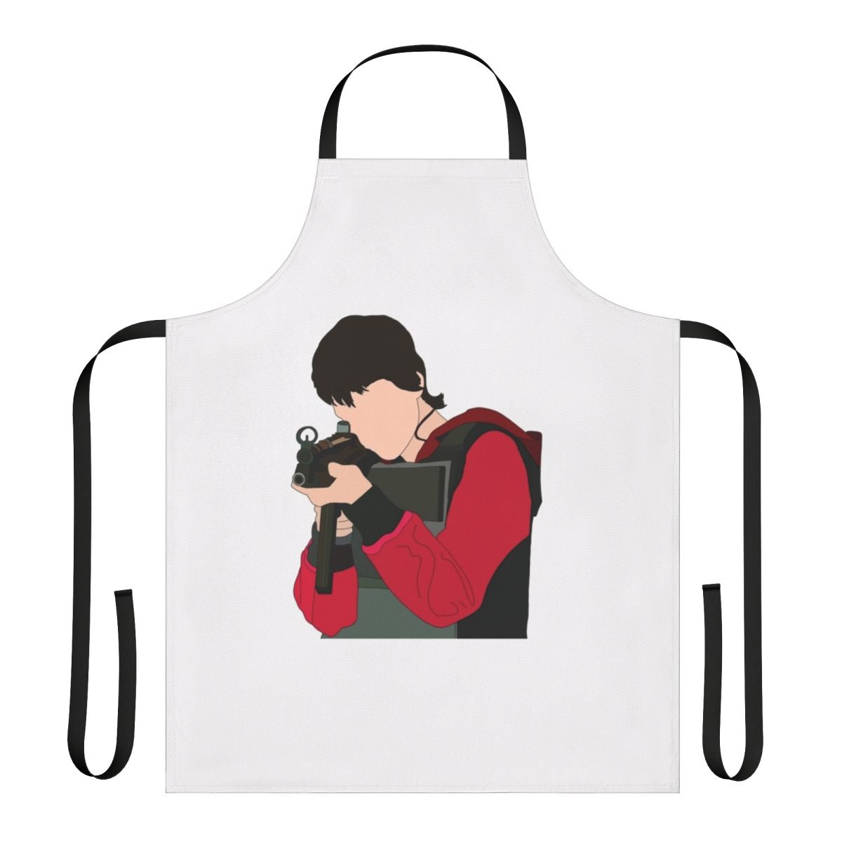 Money Heist-inspired apron featuring the character Tokyo