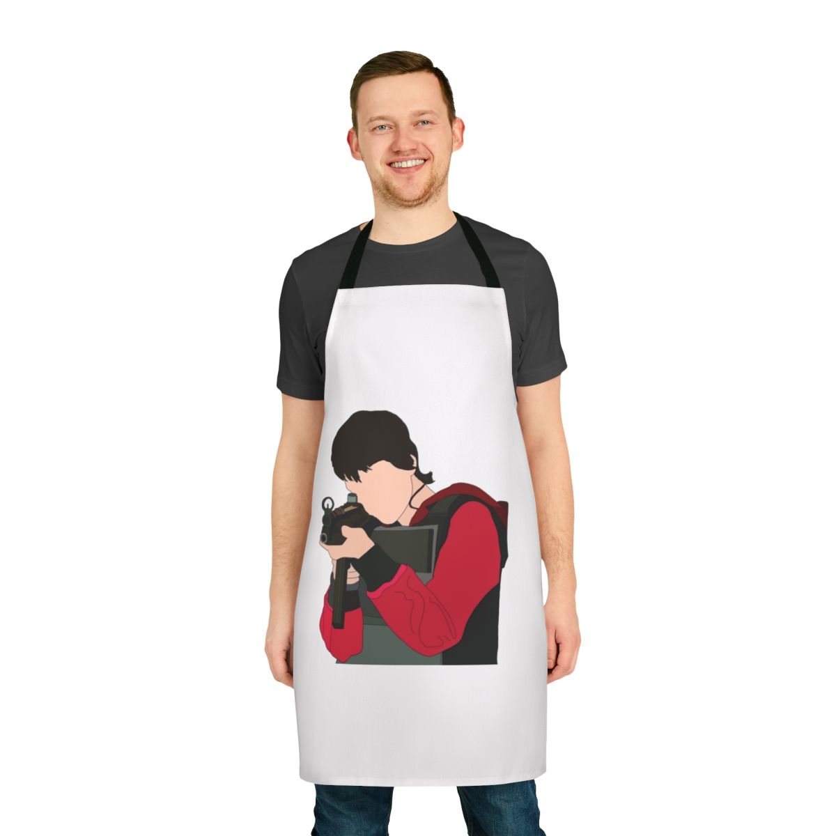 Money Heist-inspired apron featuring the character Tokyo