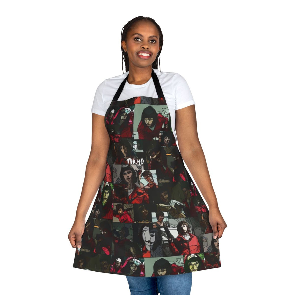 Money Heist inspired Tokyo fanart printed on a high-quality apron