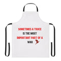 A stylish and playful apron featuring quotes and imagery from the popular Netflix series Money Heist (La Casa de Papel).