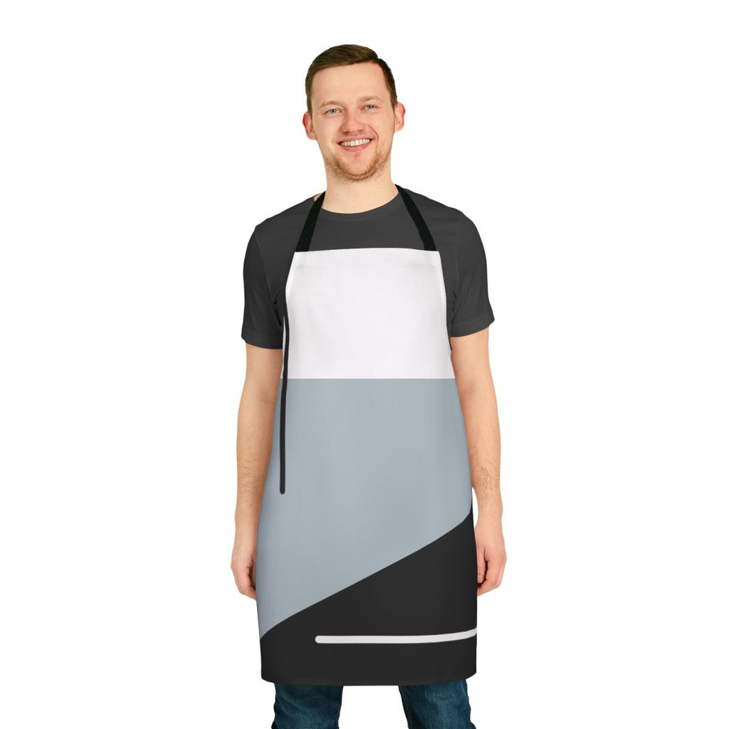 Stylish abstract minimal and geometric apron in monochrome colors