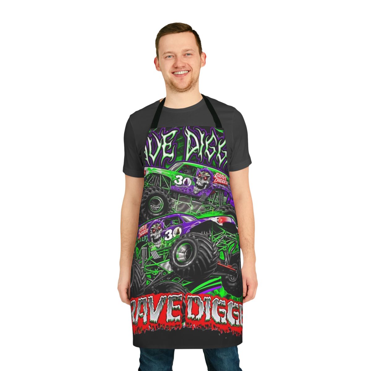 Monster Truck Grave Digger Design Apron