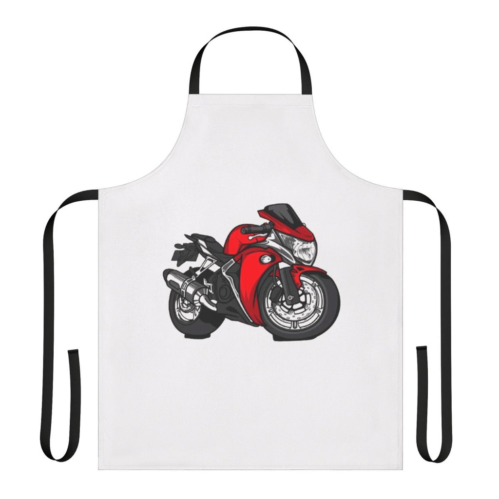 Red Motorcycle Apron with an Aerodynamic Profile