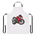 Red Motorcycle Apron with an Aerodynamic Profile