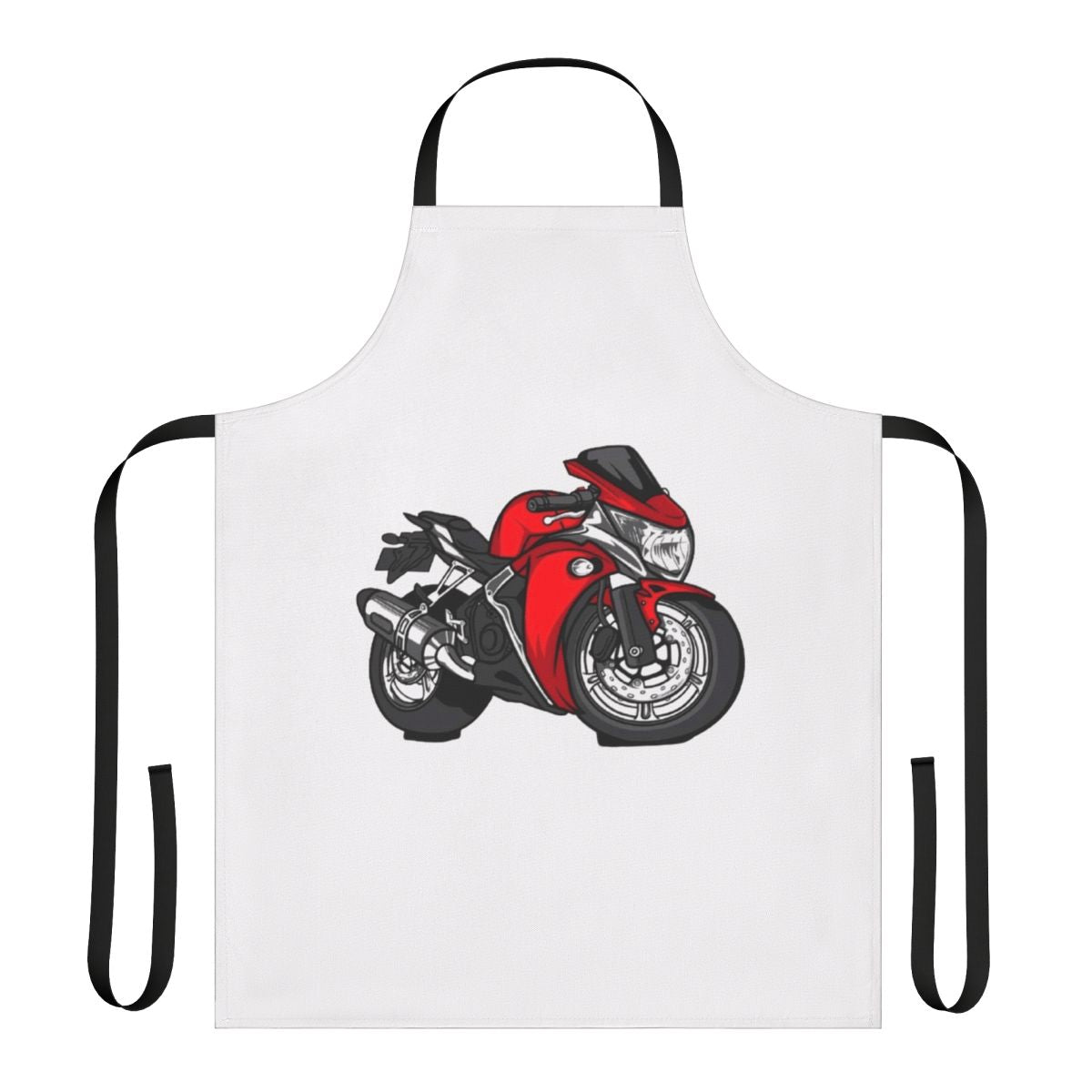 Red Motorcycle Apron with an Aerodynamic Profile