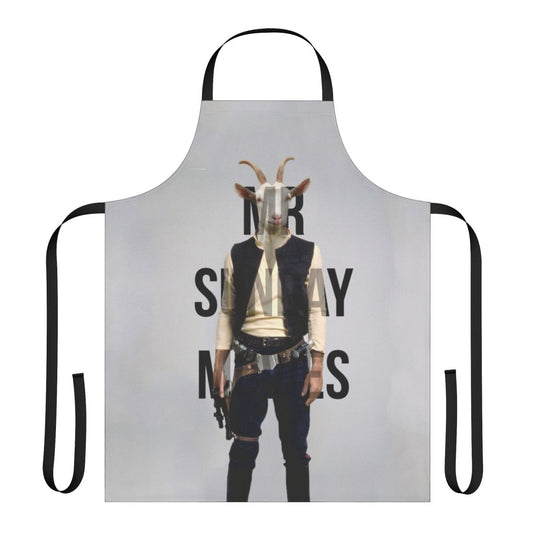 Vibrant yellow apron with "Mr. Sunday" text, perfect for cooking, baking, or as a movie-themed gift.