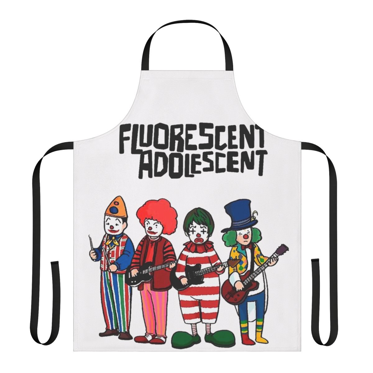 Retro-inspired music apron featuring the Arctic Monkeys band logo