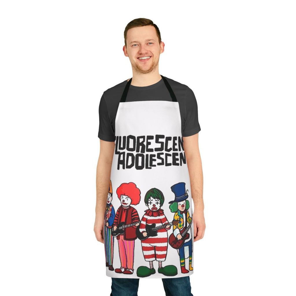 Retro-inspired music apron featuring the Arctic Monkeys band logo