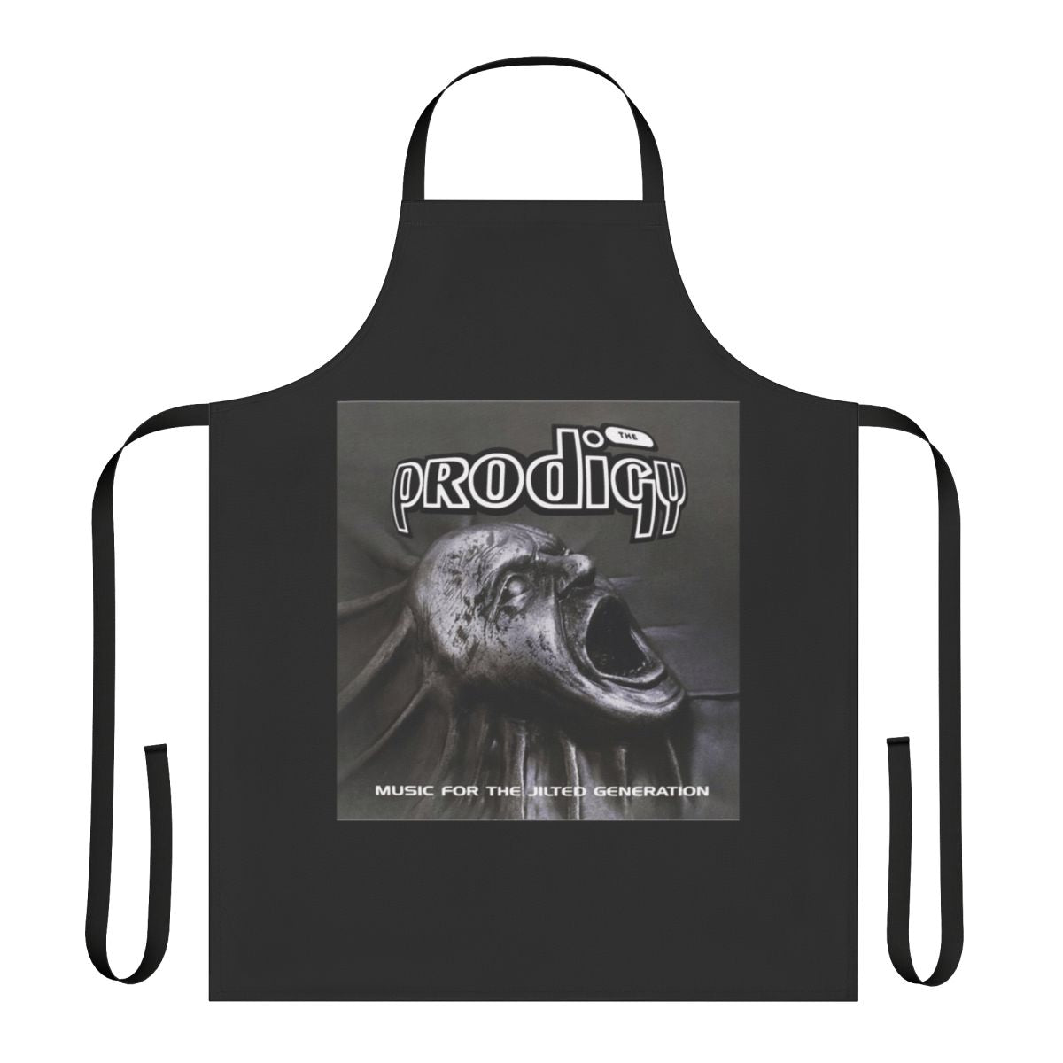 Apron featuring the album cover art of "Music for the Jilted Generation" by The Prodigy