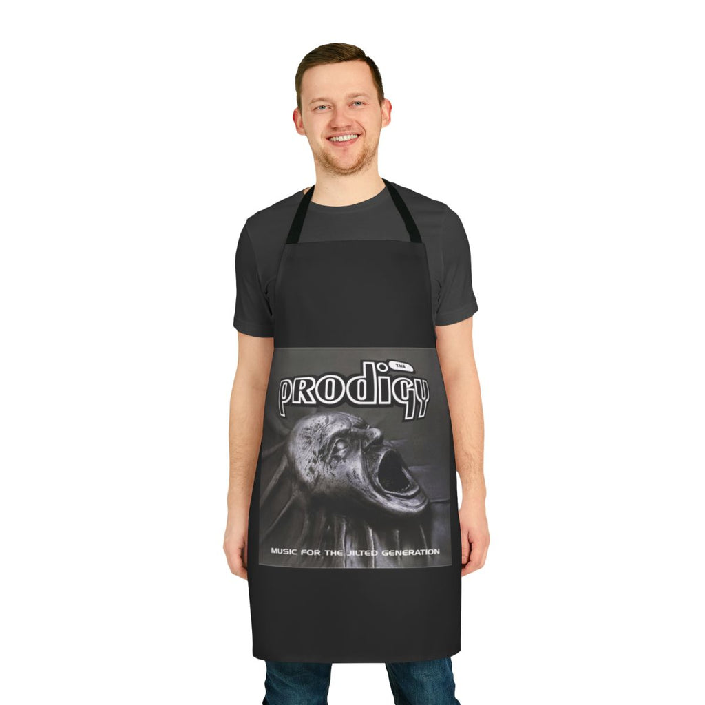 Apron featuring the album cover art of "Music for the Jilted Generation" by The Prodigy
