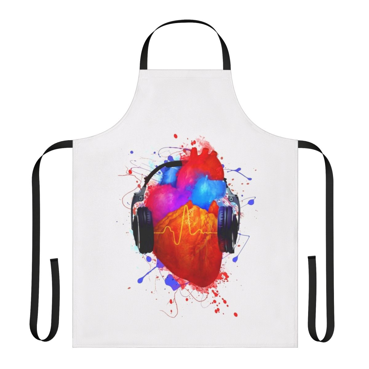 Music-inspired apron for audio enthusiasts and musicians