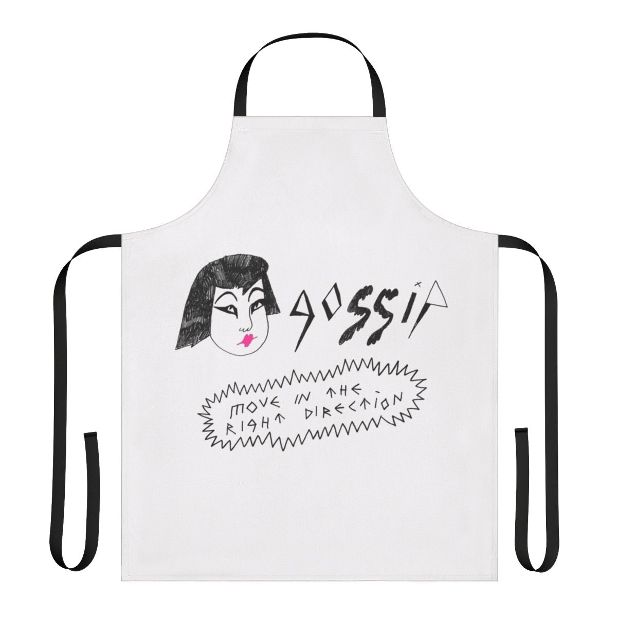 Apron with music-themed design for music fans and home cooks