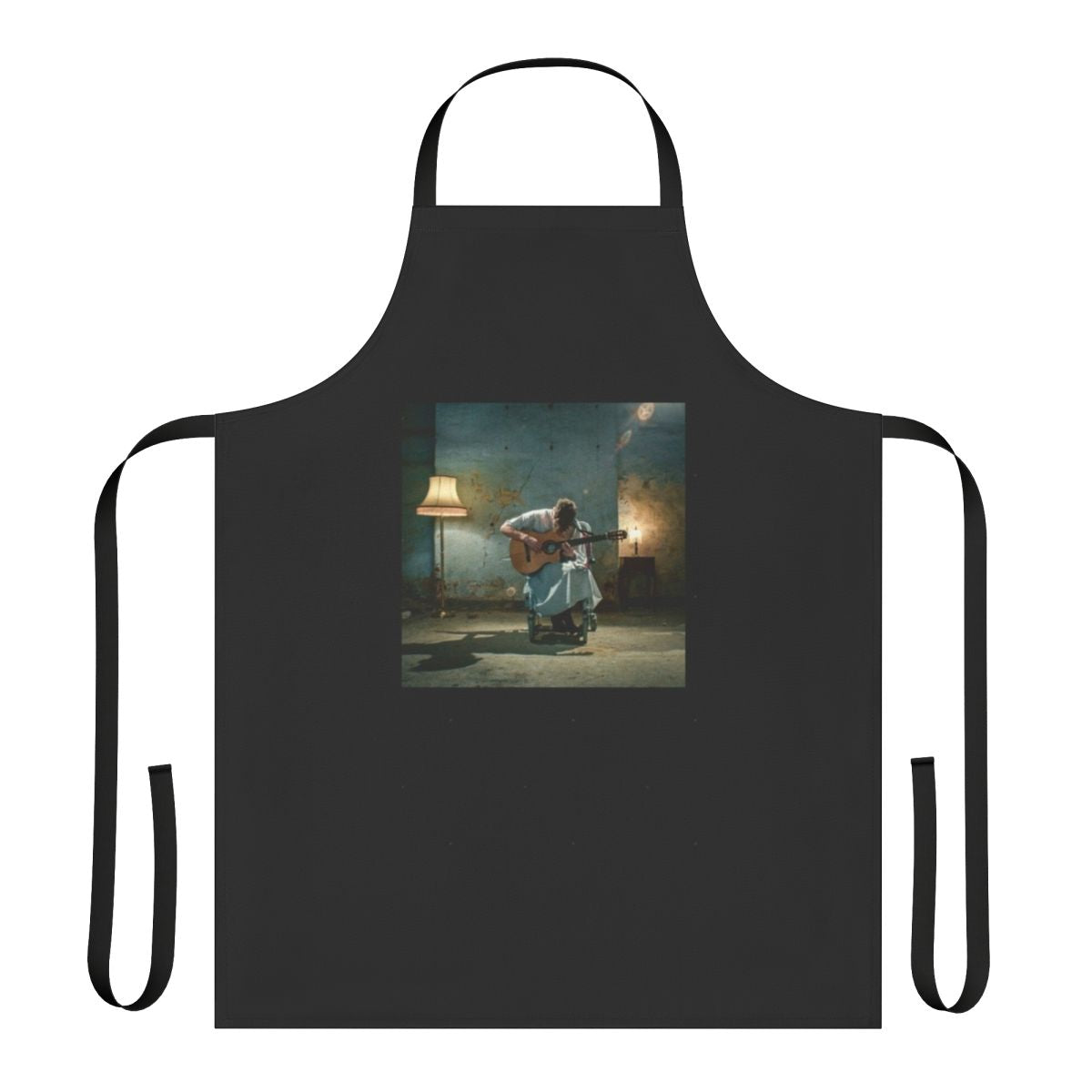 A high-quality apron featuring a music-inspired design, perfect for the stylish and creative woman.