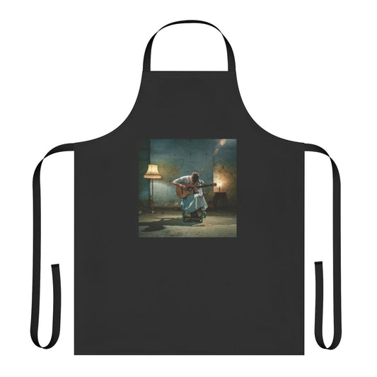 A high-quality apron featuring a music-inspired design, perfect for the stylish and creative woman.
