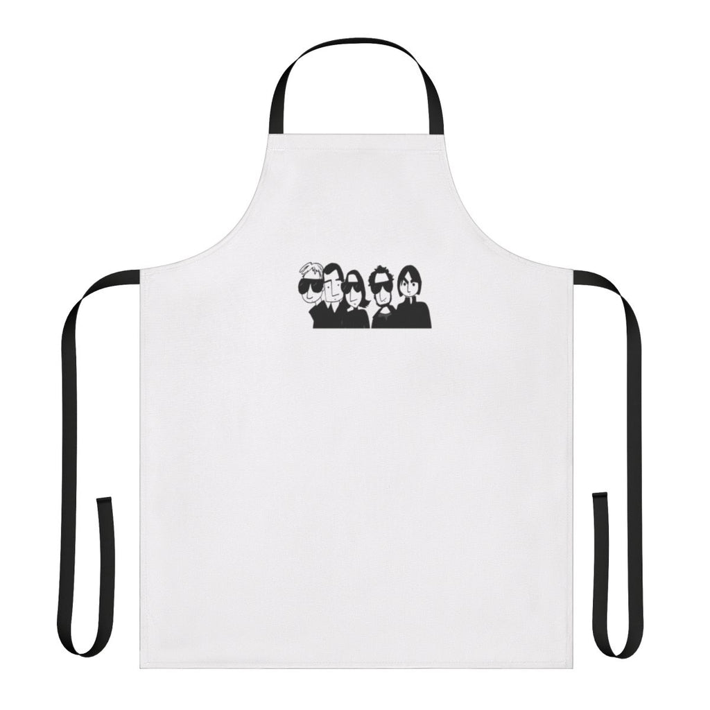 Vibrant apron featuring the logo and imagery of the Spanish indie band Los Planetas
