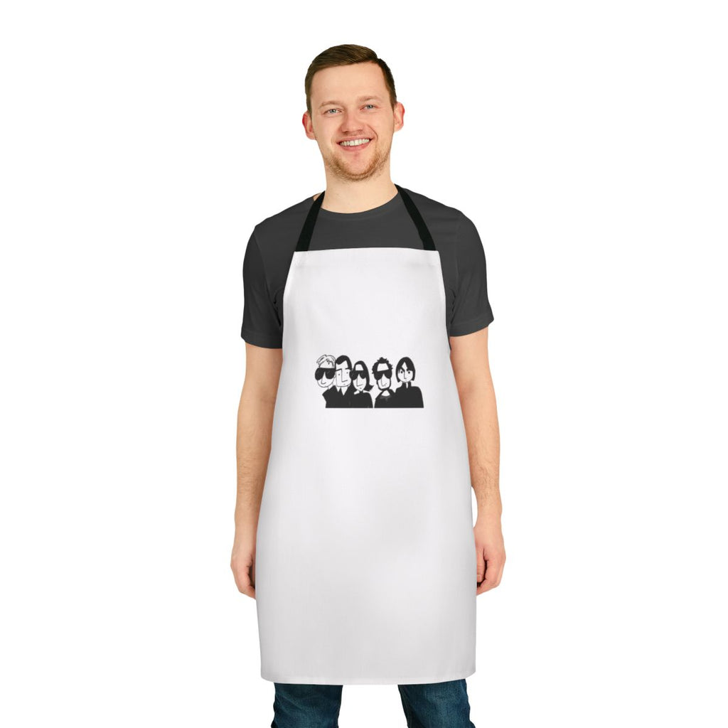 Vibrant apron featuring the logo and imagery of the Spanish indie band Los Planetas