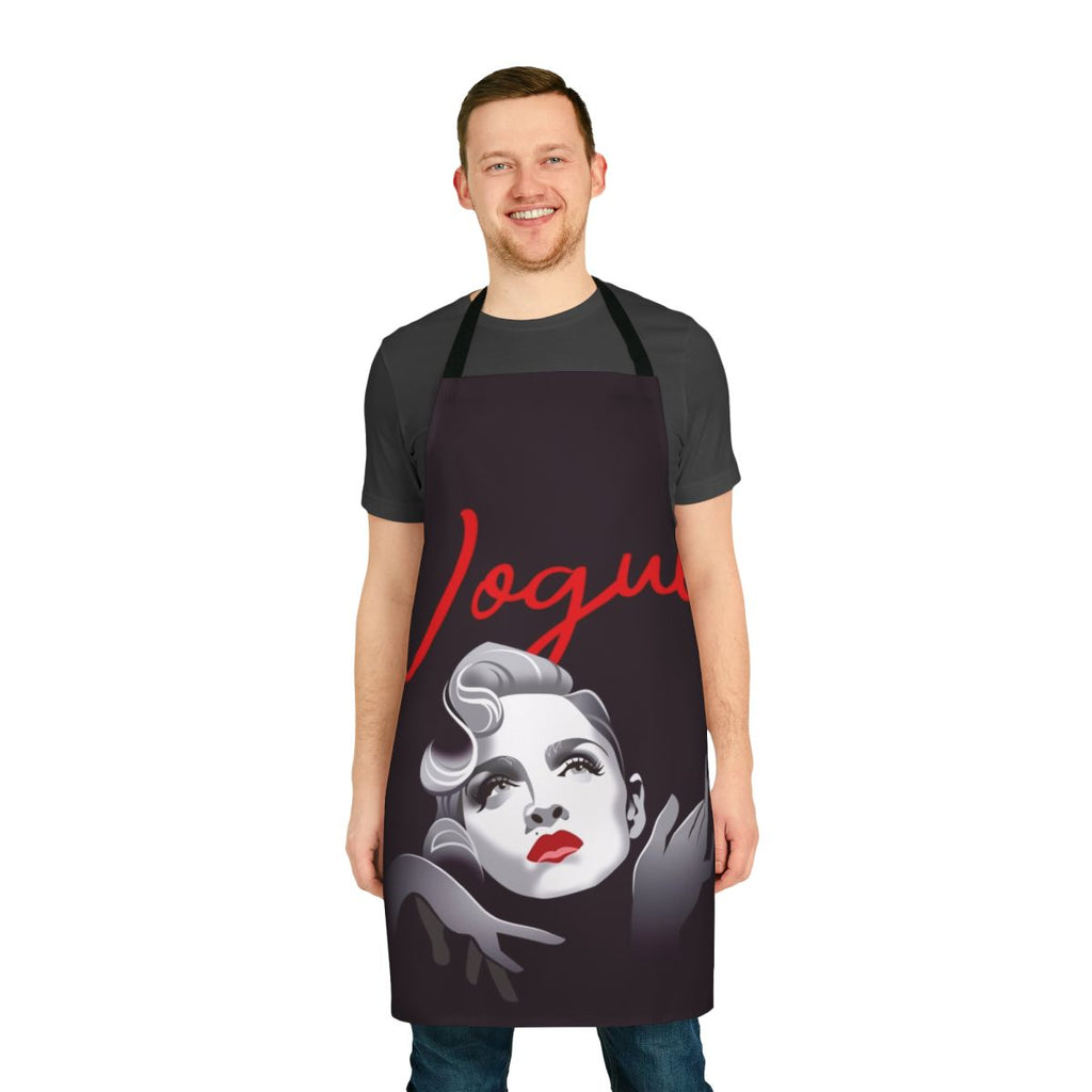 Stylish apron featuring pop art and music-inspired designs by Alejandro Mogolloart
