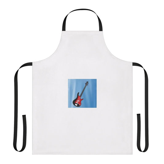 Stylish apron featuring music and guitar design for music lovers
