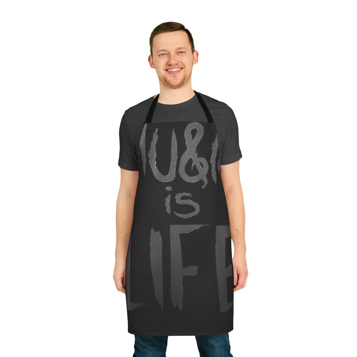 Apron featuring a musical notes and treble clef design for music lovers