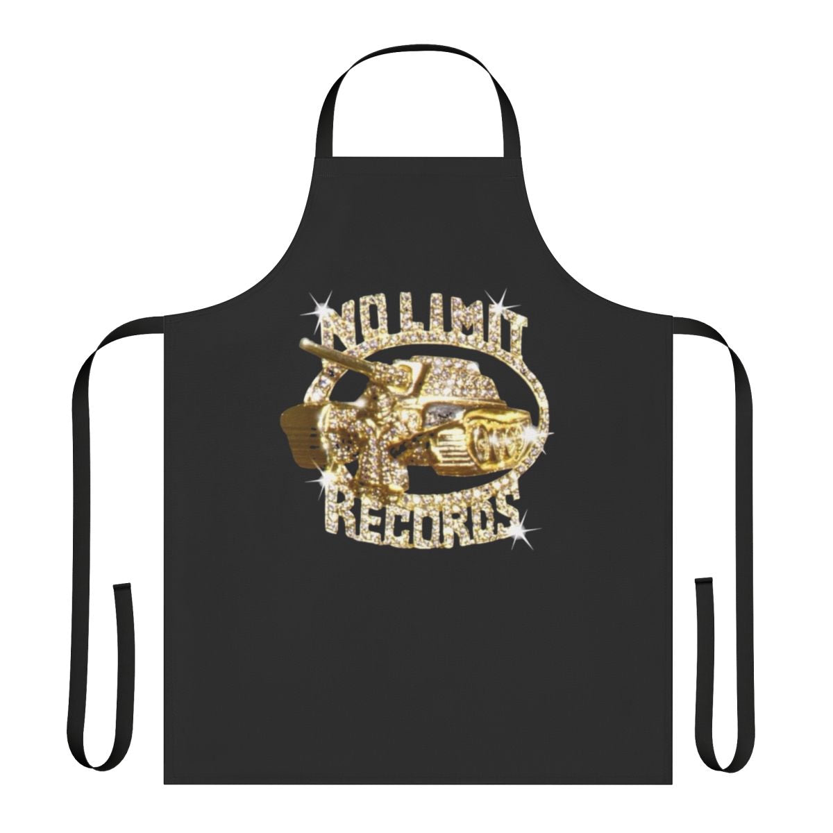 Apron featuring album art and hip hop music inspired design
