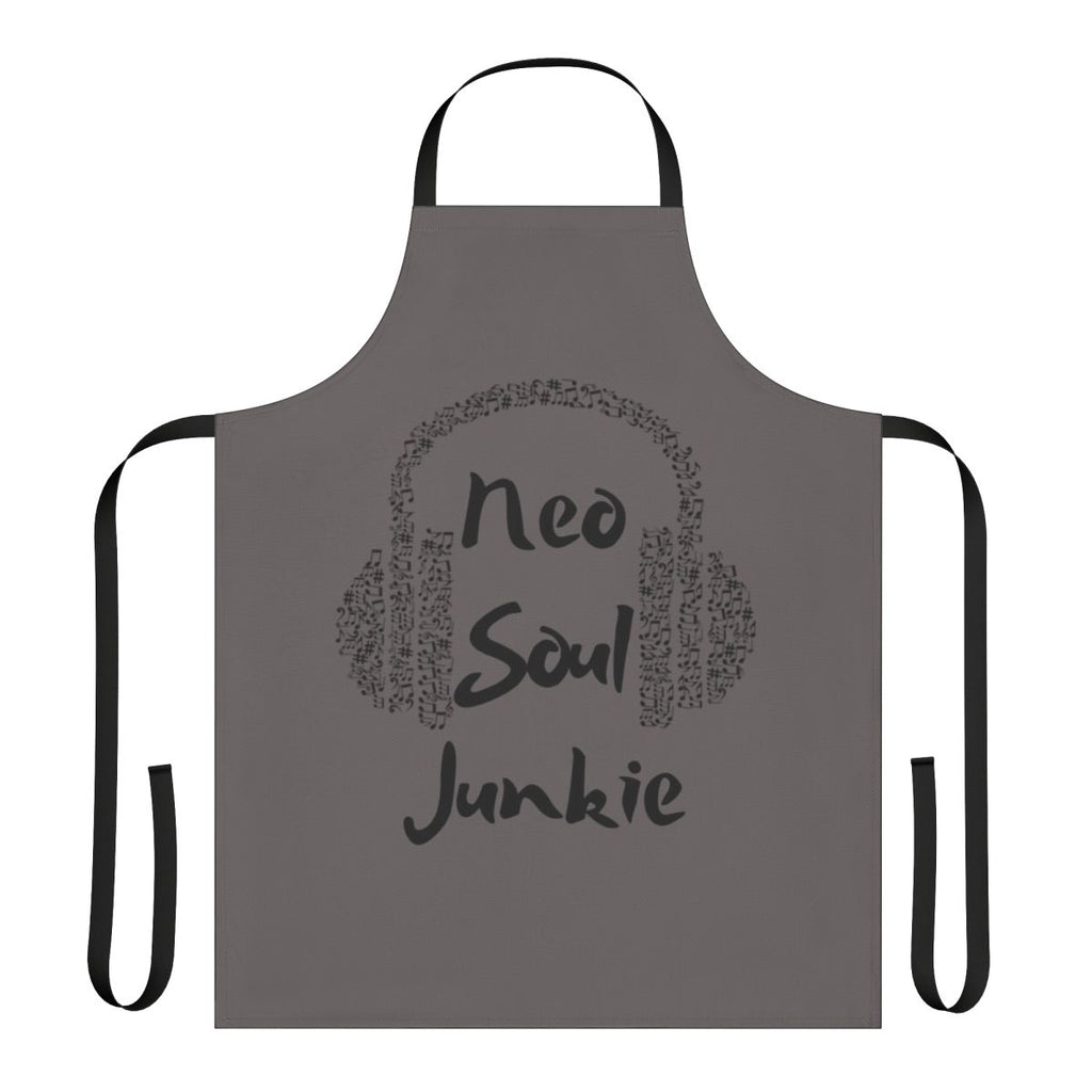 Apron with a music-themed design featuring headphones, suitable for neo soul, R&B, jazz, and other music lovers.