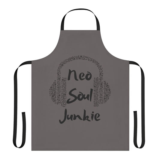 Apron with a music-themed design featuring headphones, suitable for neo soul, R&B, jazz, and other music lovers.