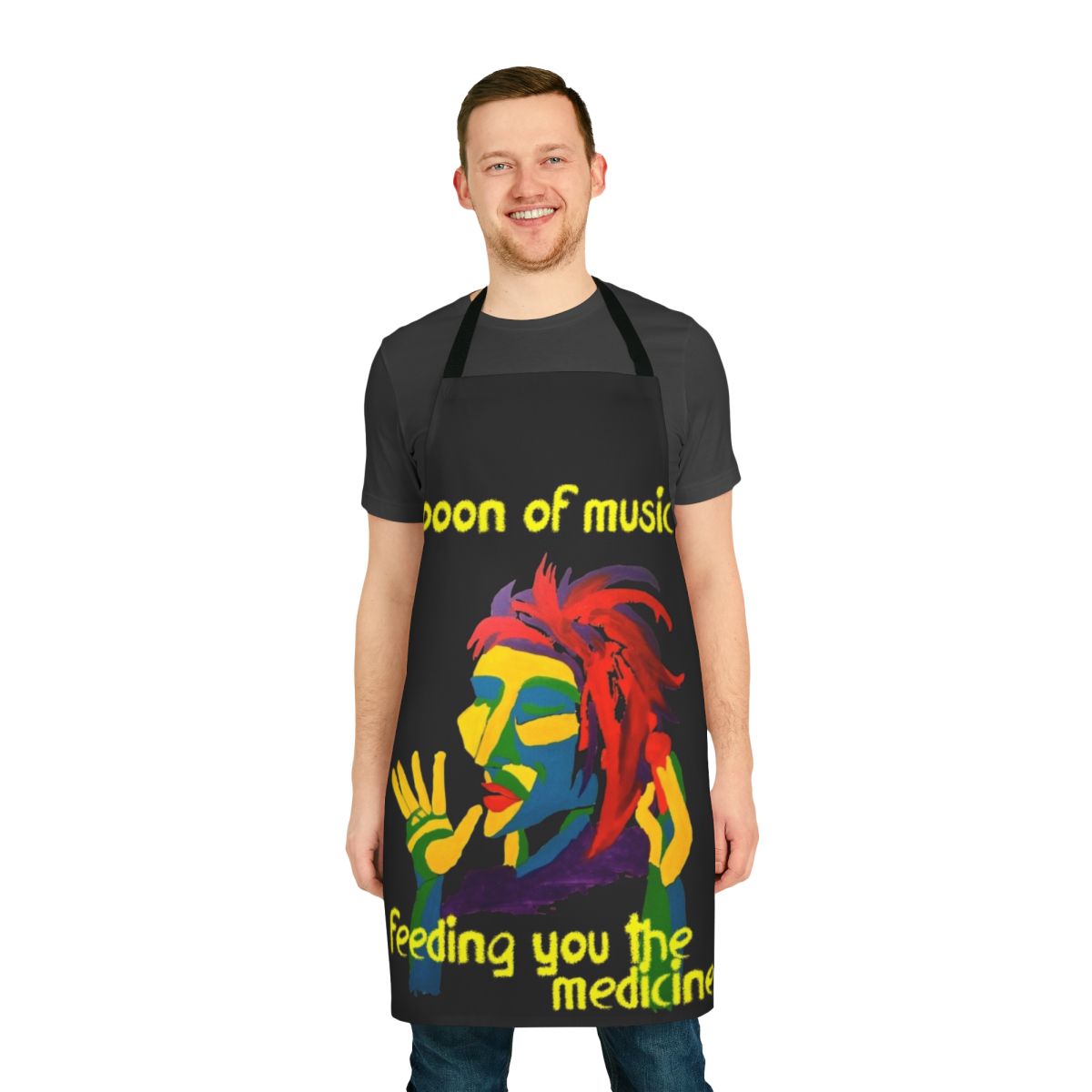 Spoon of Music Apron, featuring a musical note design for music enthusiasts