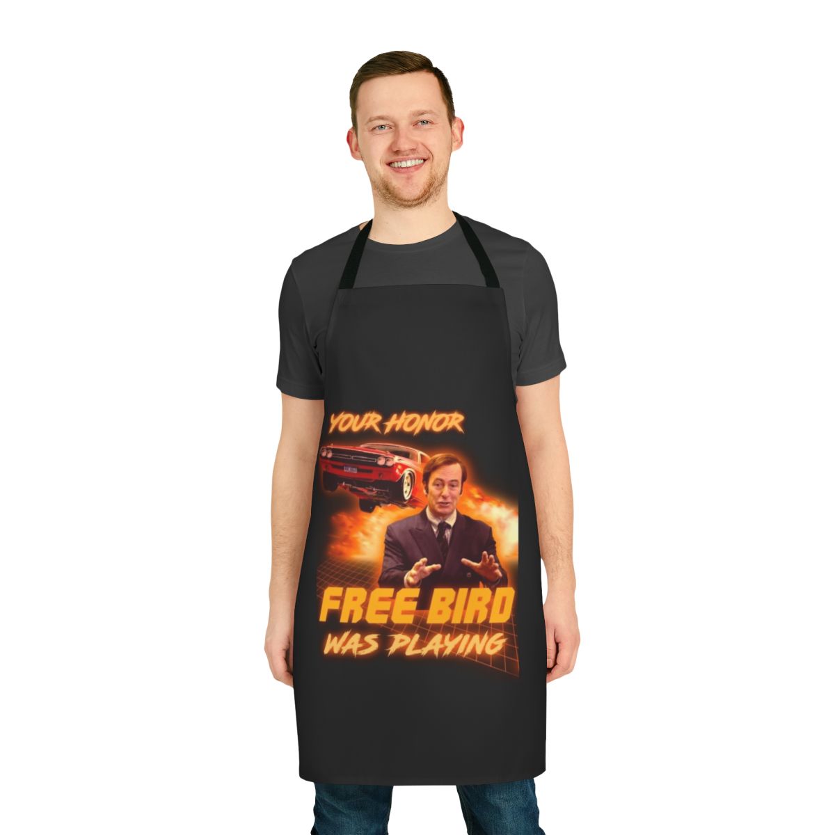 Apron featuring the "Free Bird" logo, perfect for music enthusiasts
