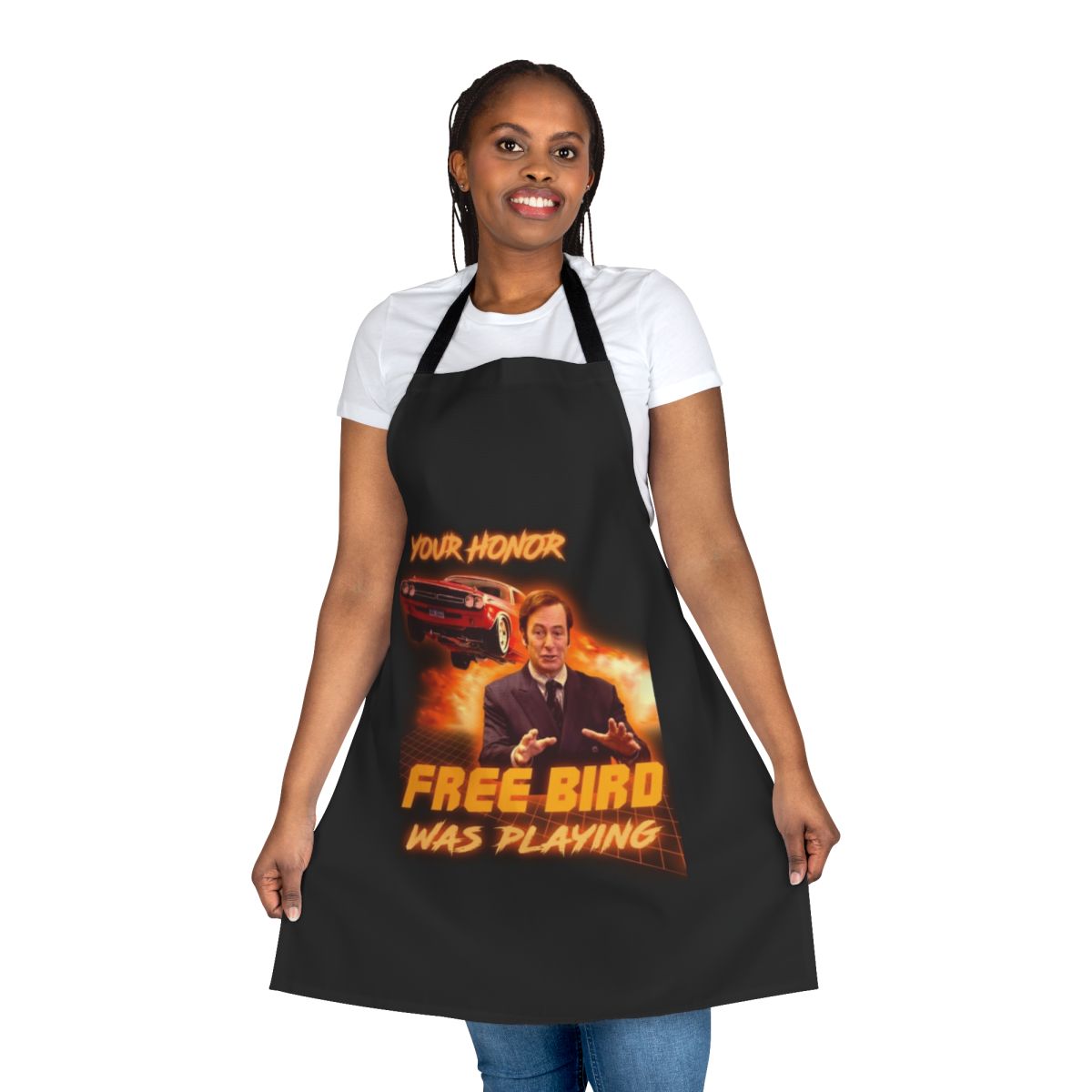 Apron featuring the "Free Bird" logo, perfect for music enthusiasts