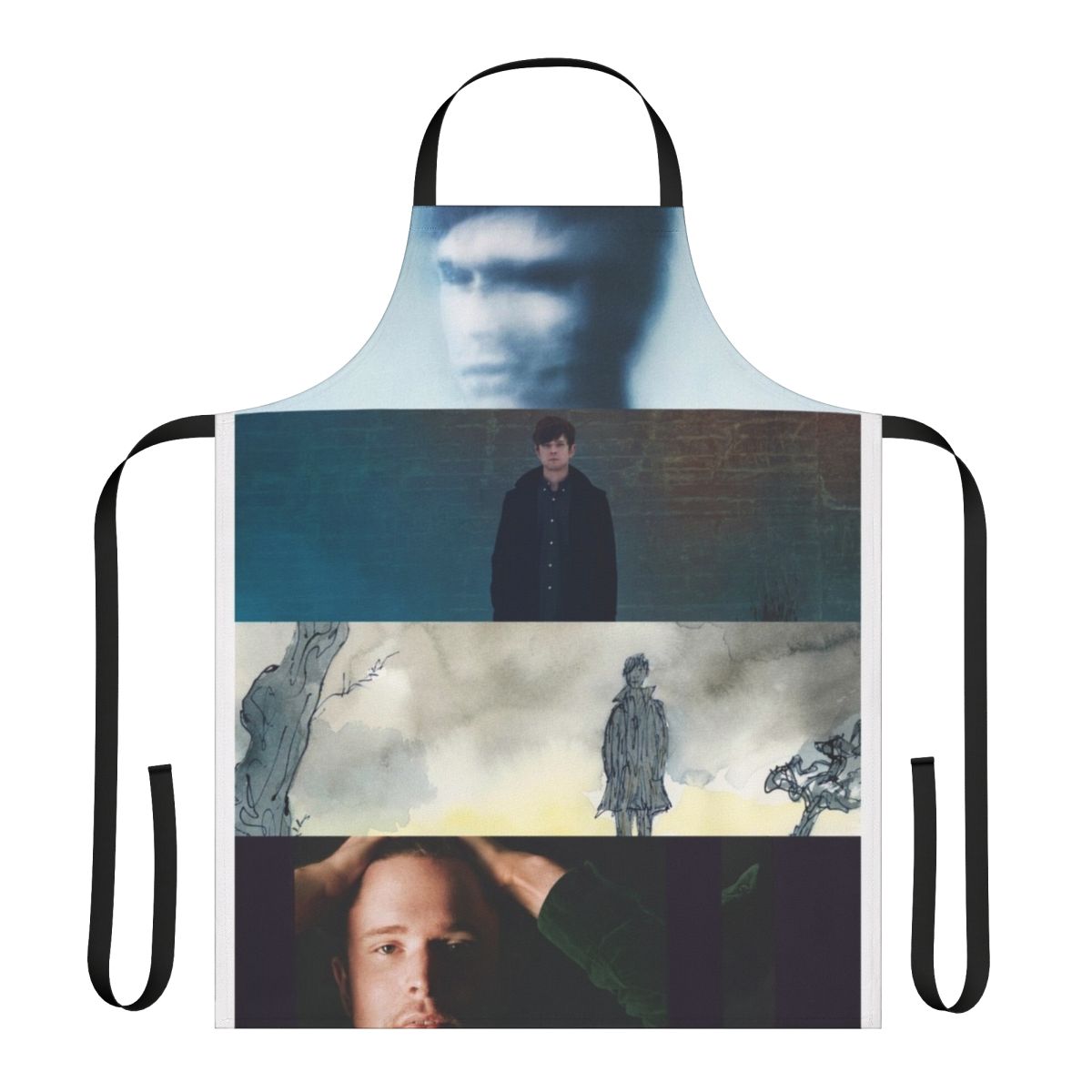 Apron featuring a stylish design inspired by the music of James Blake